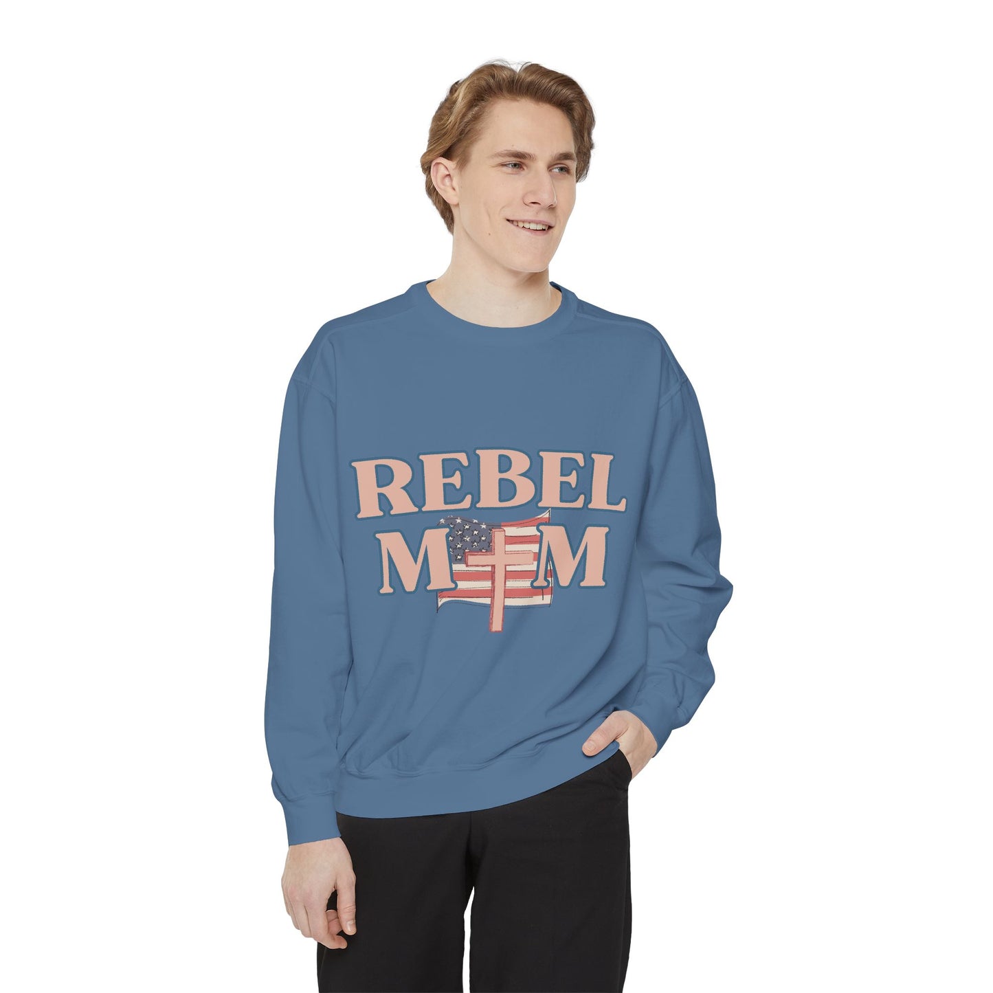 Rebel Mom Flag Sweatshirt