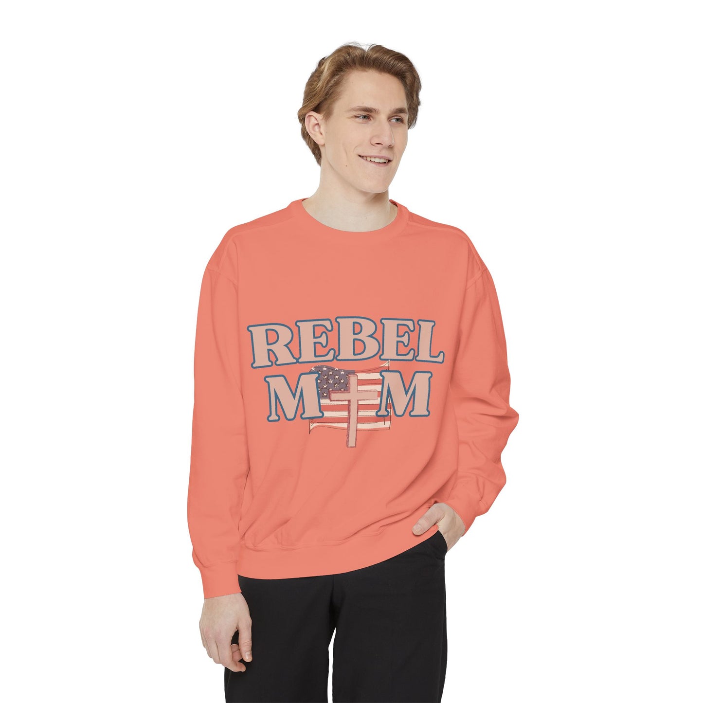 Rebel Mom Flag Sweatshirt