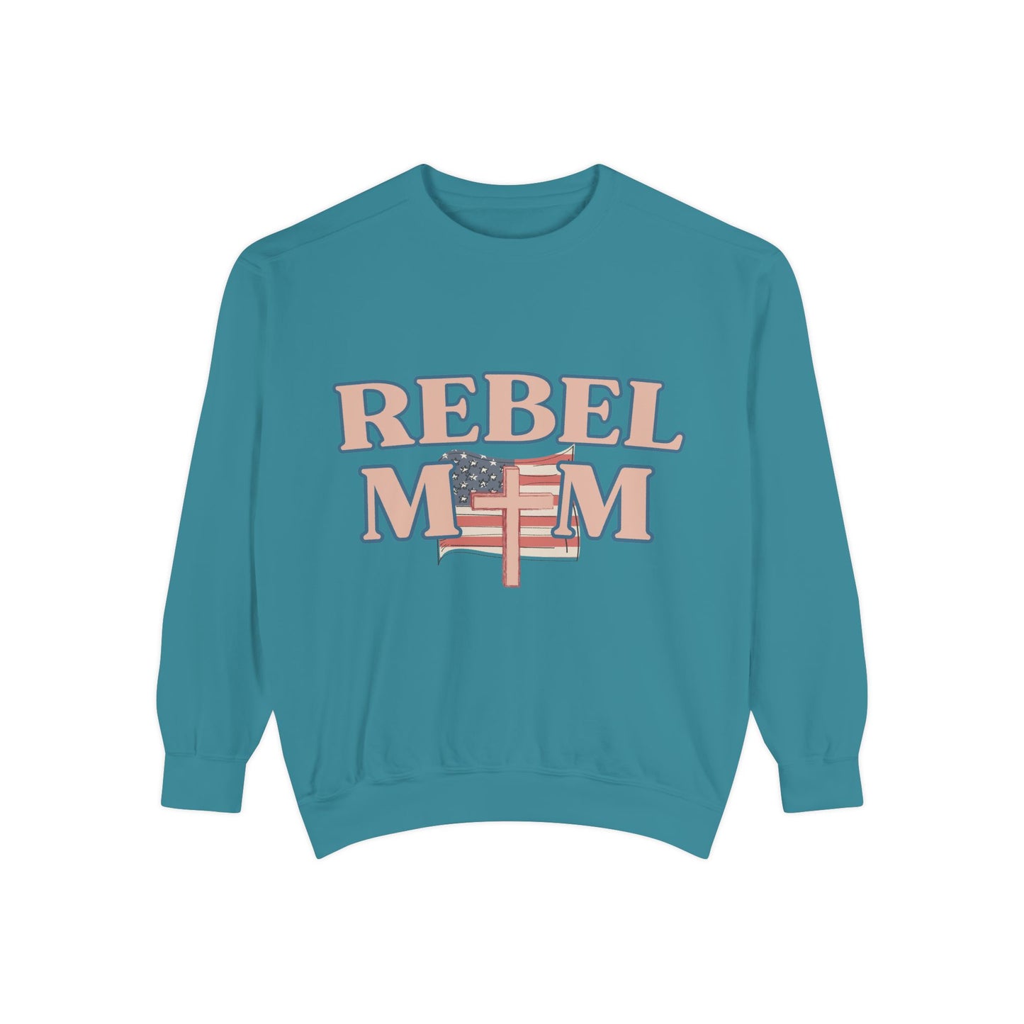 Rebel Mom Flag Sweatshirt