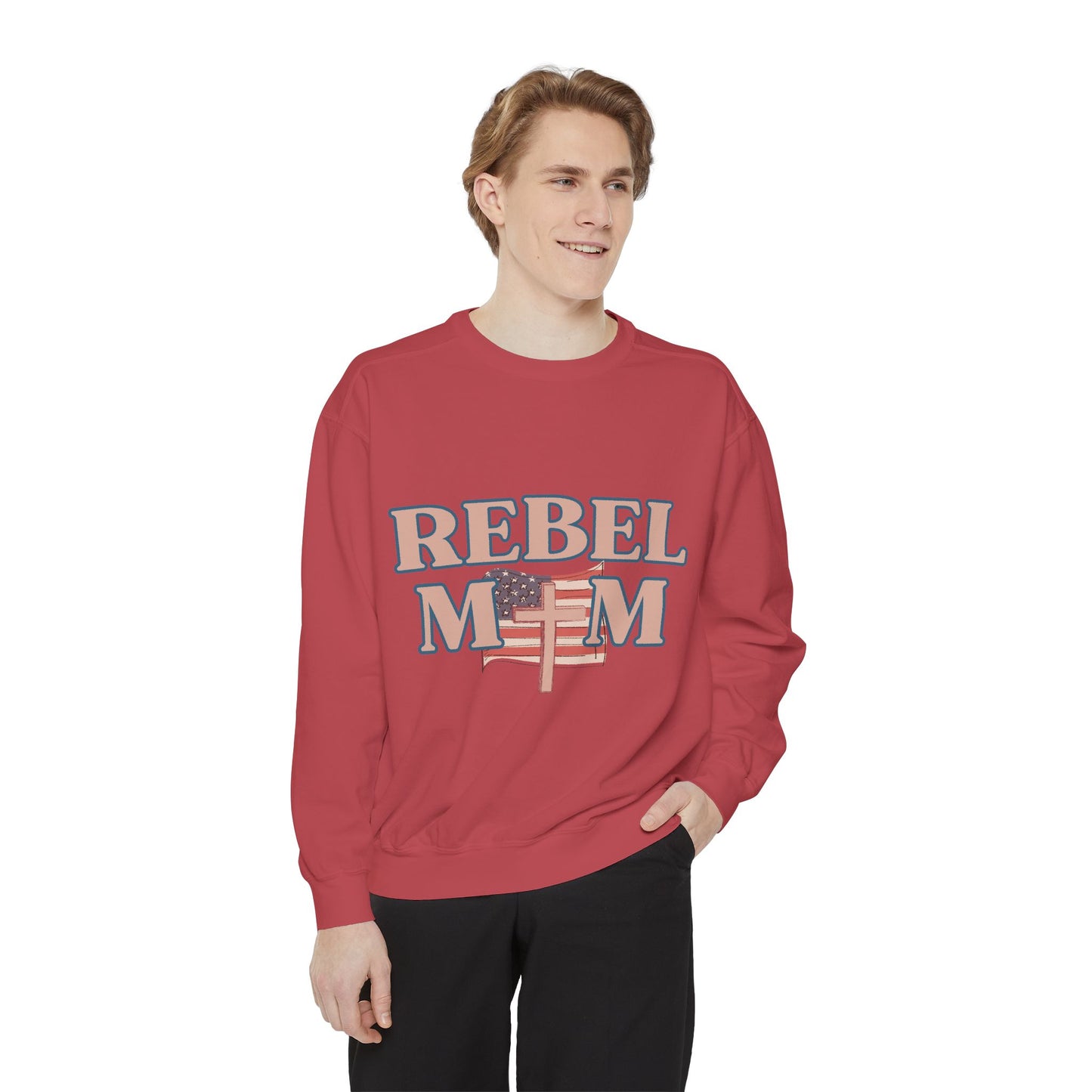 Rebel Mom Flag Sweatshirt