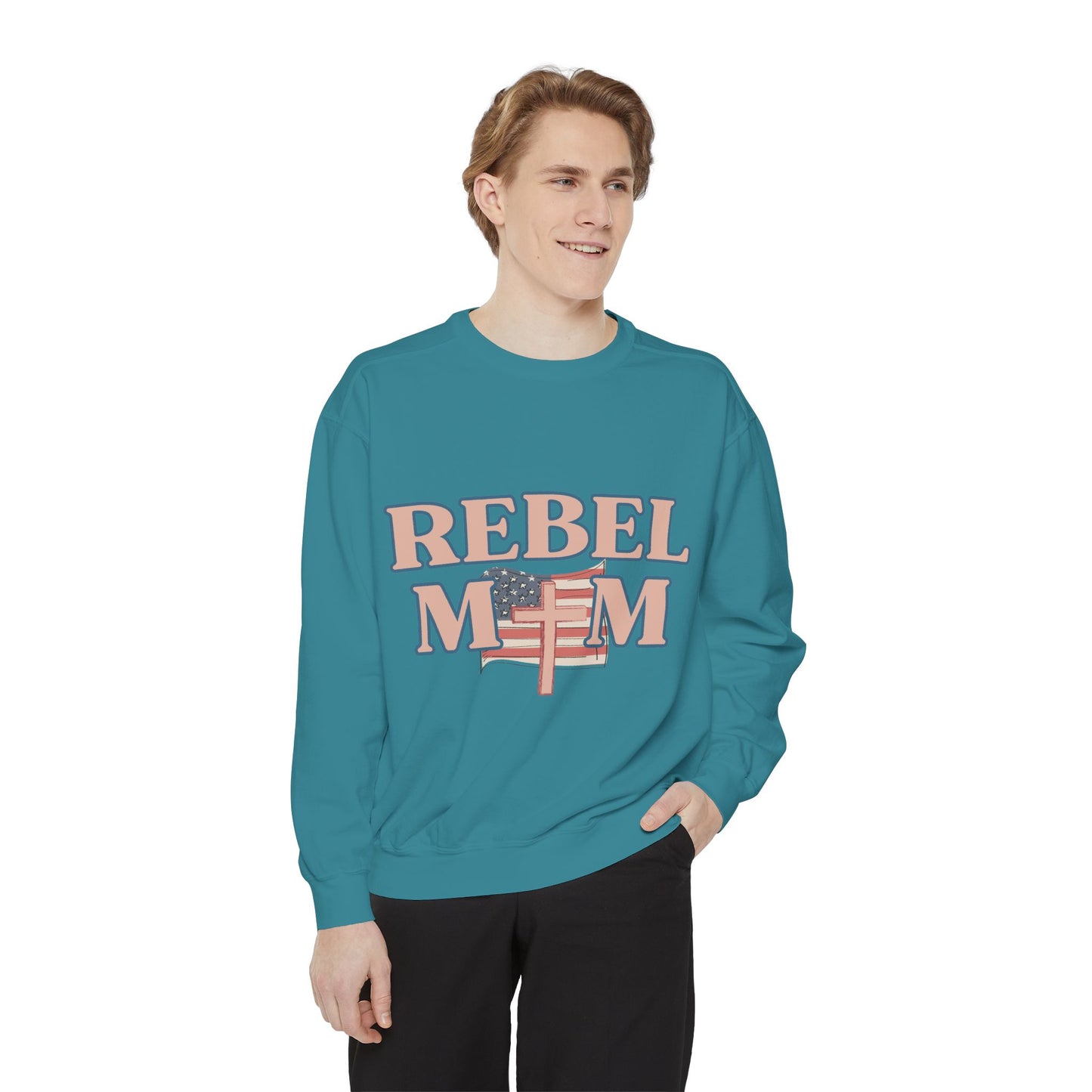 Rebel Mom Flag Sweatshirt