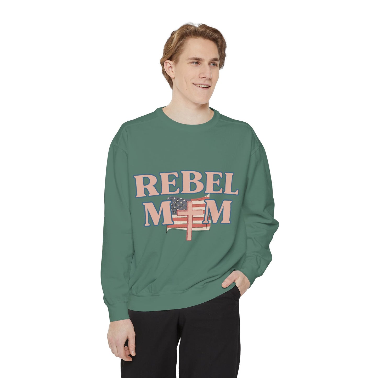 Rebel Mom Flag Sweatshirt