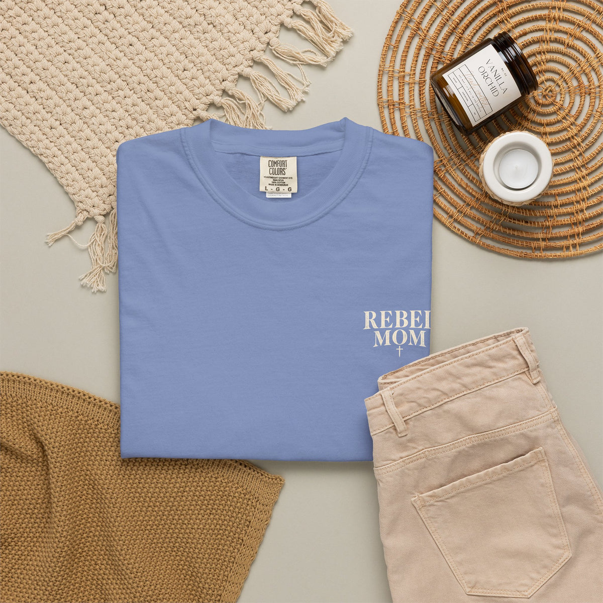 Rebel Mom T-Shirt — Garment-Dyed Casual Tee for Bold Moms