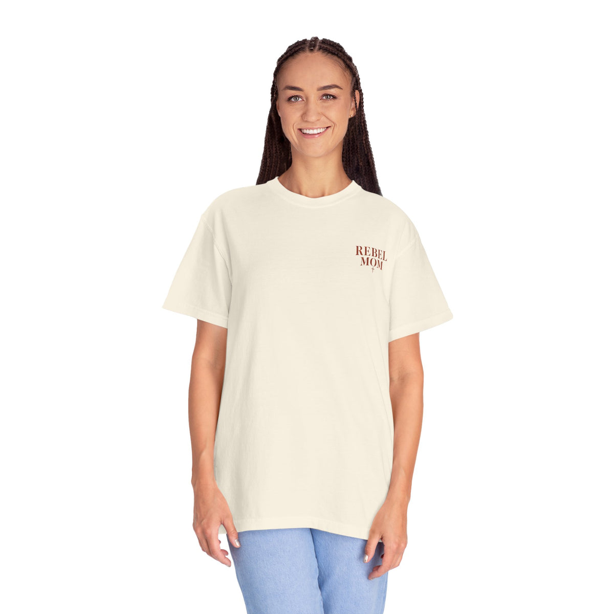 Rebel Mom T-Shirt — Garment-Dyed Casual Tee for Bold Moms