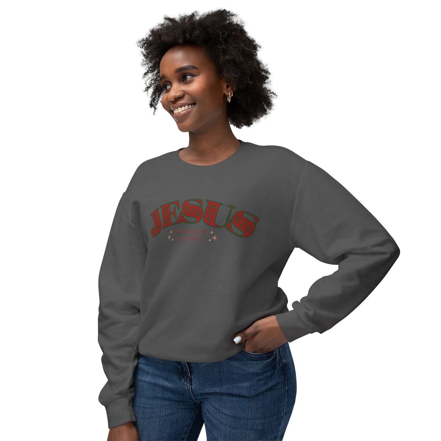 Christian Lightweight Sweatshirt - Jesus the Reason for the Season