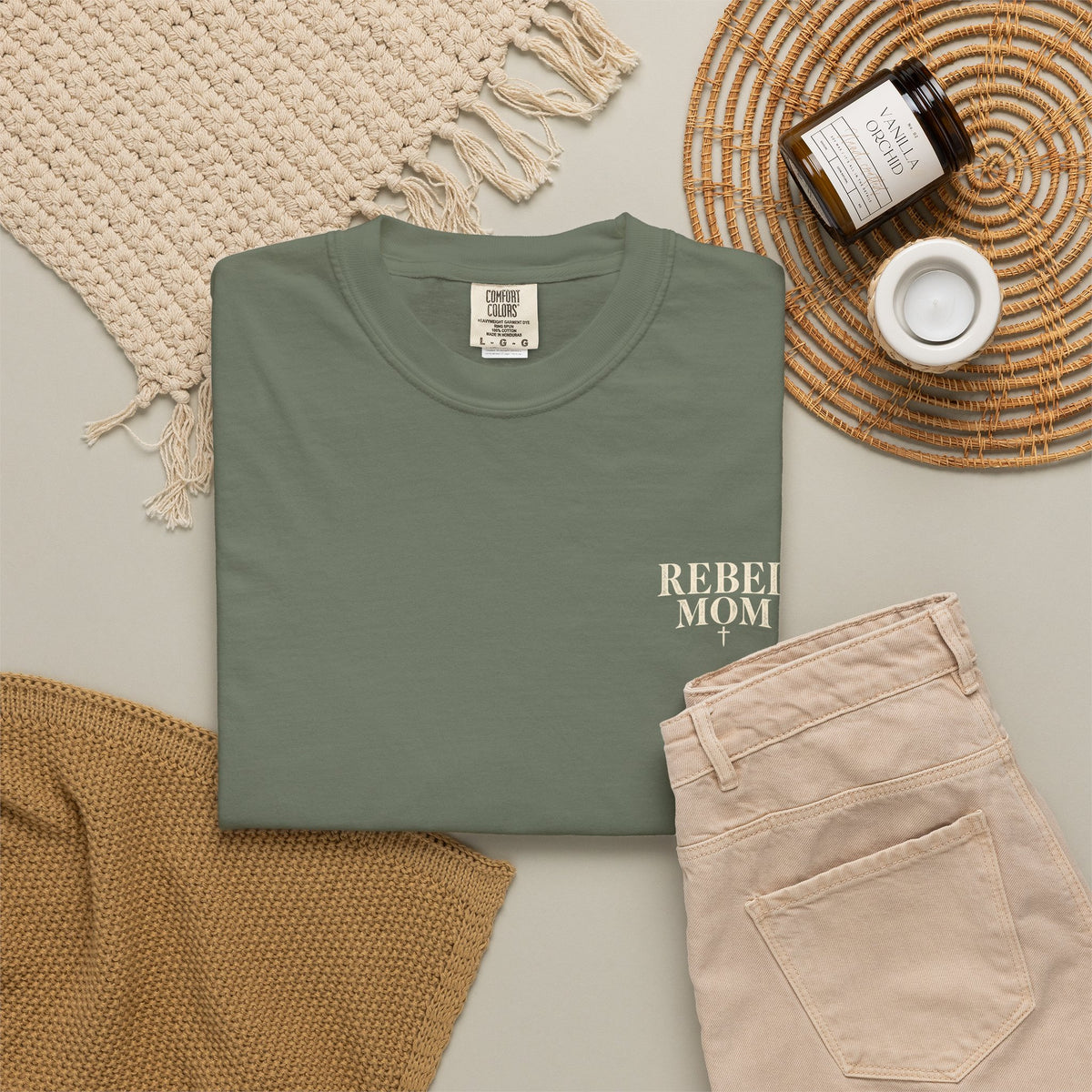 Rebel Mom T-Shirt — Garment-Dyed Casual Tee for Bold Moms