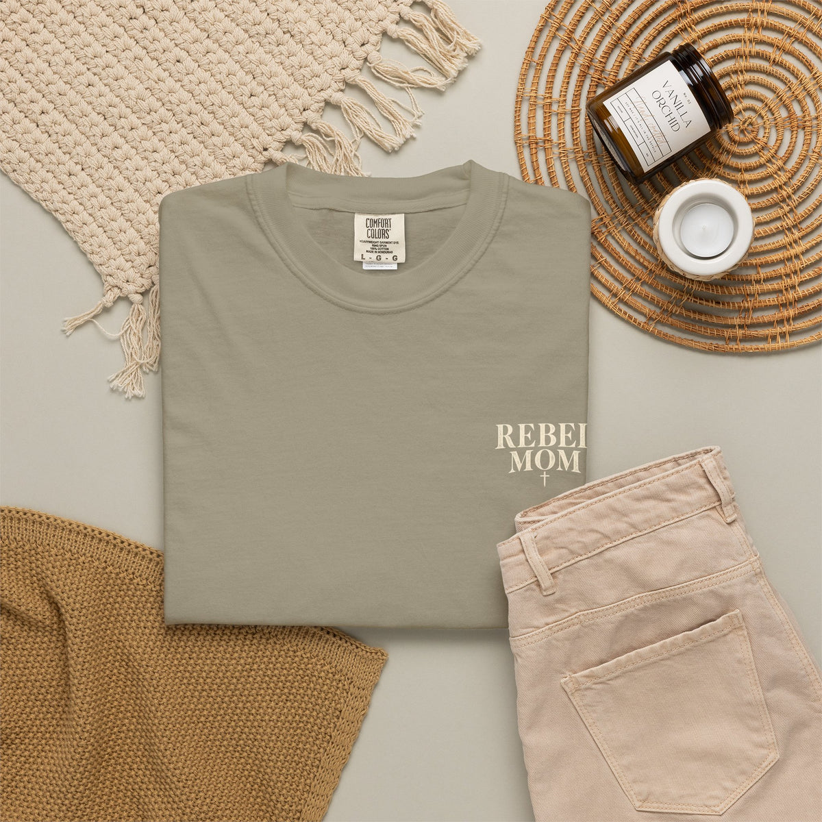 Rebel Mom T-Shirt — Garment-Dyed Casual Tee for Bold Moms