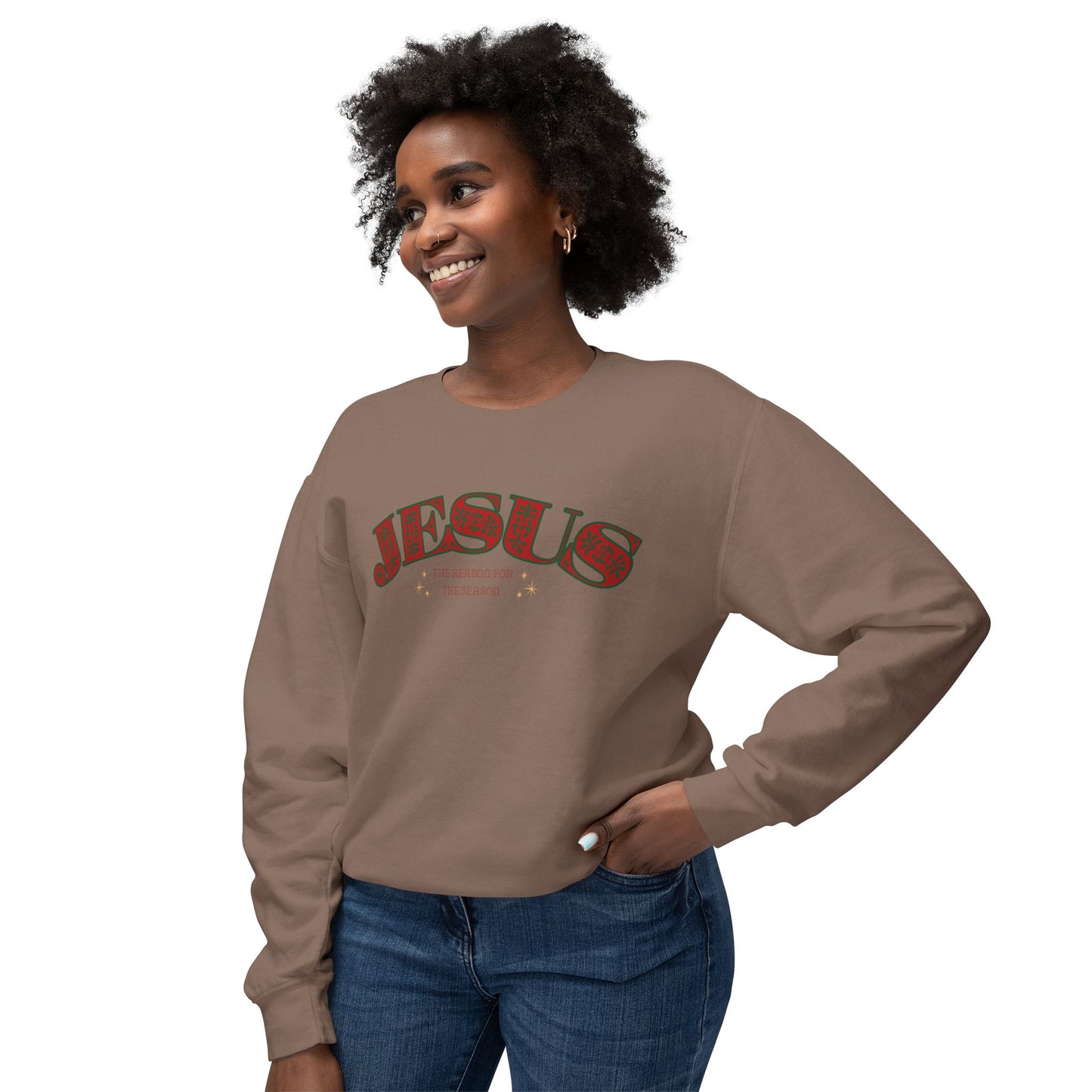 Christian Lightweight Sweatshirt - Jesus the Reason for the Season