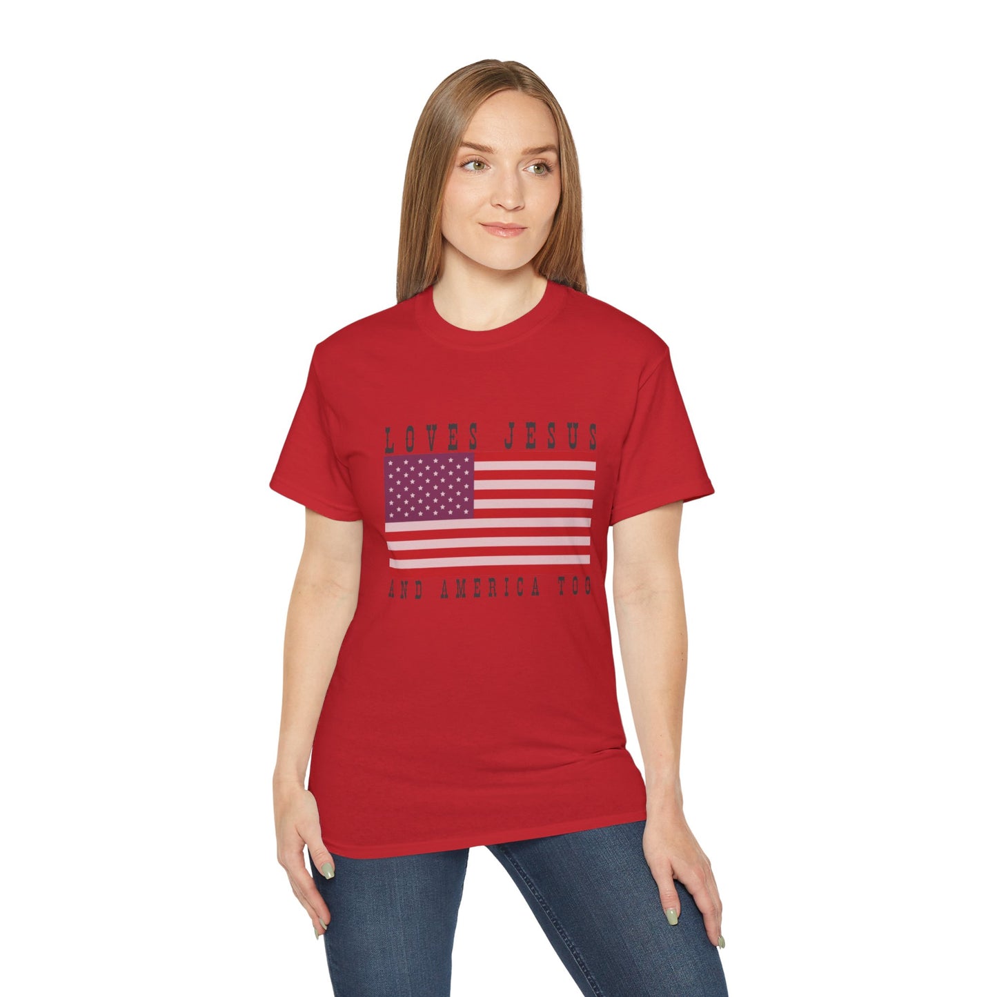 Loves Jesus + America Ultra Cotton Tee