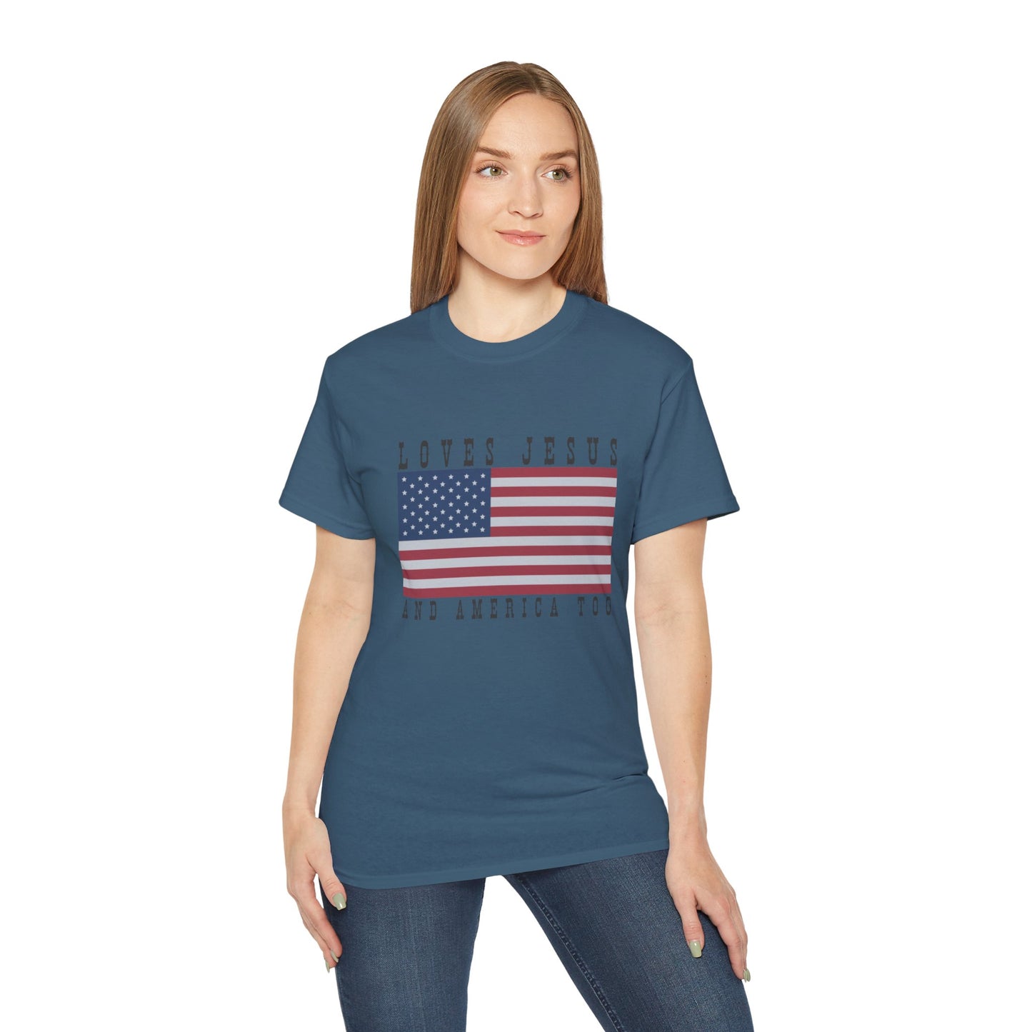 Loves Jesus + America Ultra Cotton Tee