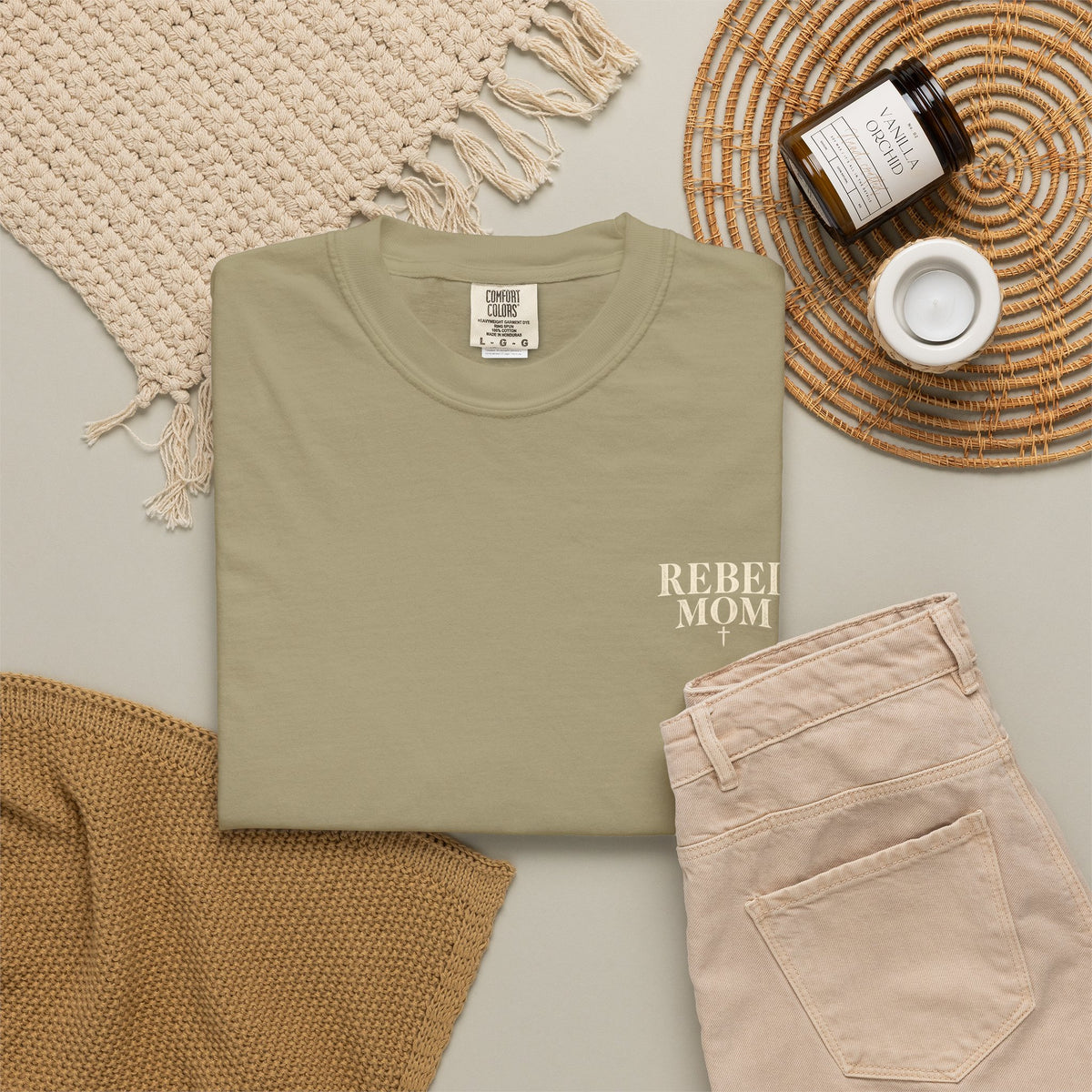 Rebel Mom T-Shirt — Garment-Dyed Casual Tee for Bold Moms