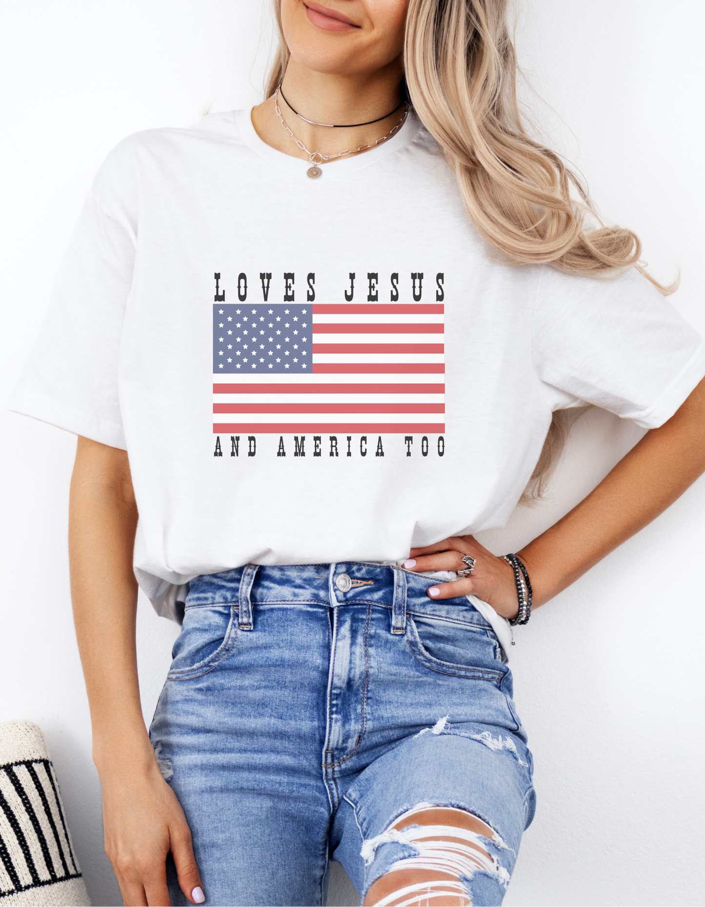 Loves Jesus + America Ultra Cotton Tee